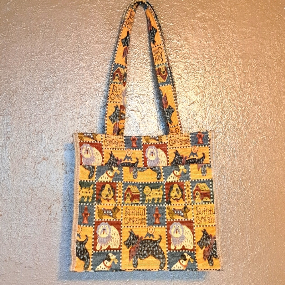 Dogs Patterned Tote Bag